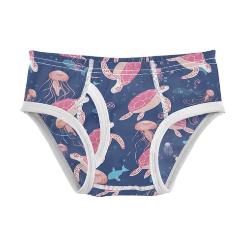 Wusikd Turtle Ocean Boys' Underwear Cotton Fishes Boys Briefs Soft Toddler Underwear 2T