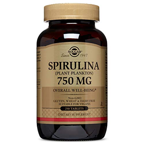Solgar Spirulina Tablets, 750 mg, 250 Count Solgar Spirulina Tablets, 750 mg, 250 Count