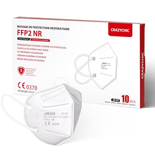 CRAZYCHIC - 10x FFP2 Maske Weiß Atemschutzmaske...