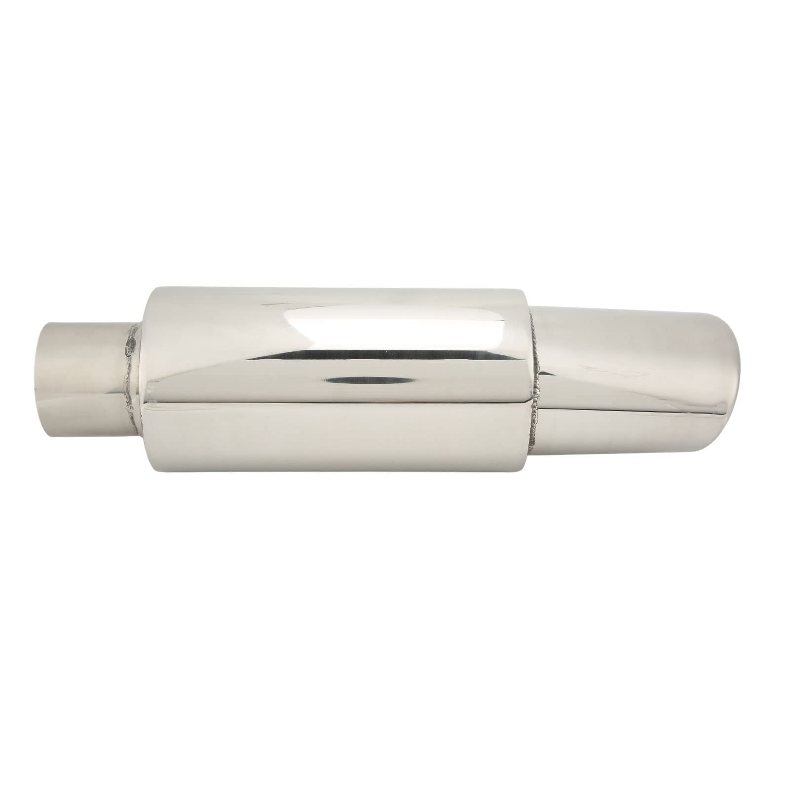 Tbest Silenciador universal de escape de coche, reemplazo de manguera de silenciador de escape de acero inoxidable, tono profundo para automóviles