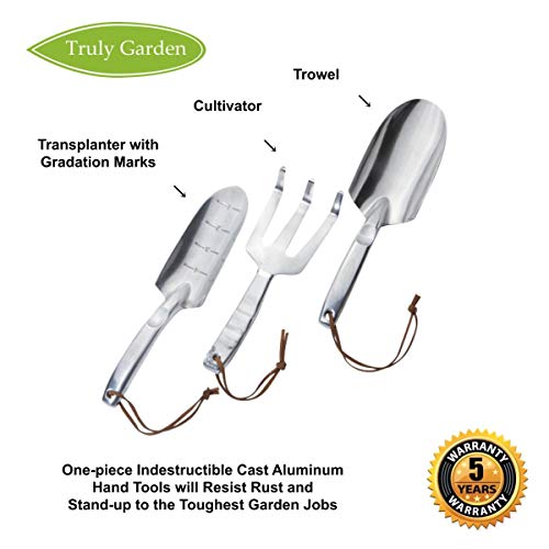 Truly Garden 2 Garden Tote and Gallon Bucket Organizer with Garden Tools. This makes the perfect Gardening Gift. It includes twine, scissors, seed dispenser, and 3 tough garden tools