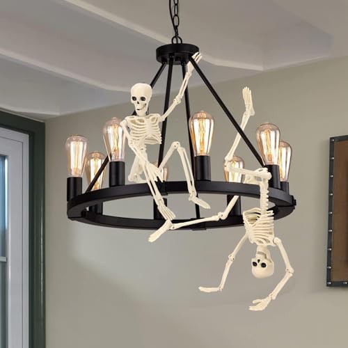 16" Halloween Skeleton Decorations with Posable Joints, 5Pcs - image 6