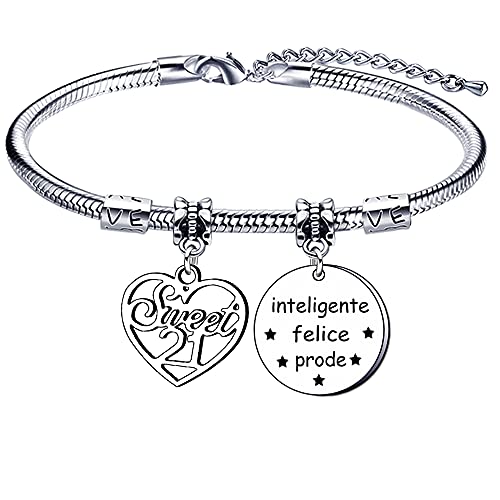 13 16 18 21 30 40 50 60 70 ans cadeau d'anniversaire pour femme fille bracelet bracelet pour femme fille, L Cover