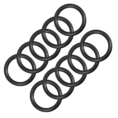 PATIKIL 30 mm x 22 mm x 4 mm Nitrilo Caucho O-Ring, 10 unidades Métrico Mecánico Sellado Juntas, Negro Cover