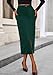 PRETTYGARDEN Corduroy Skirt Women Fall Fashion 2025 High Waisted Pencil Midi Skirts Business Casual Work Office Winter Outfit (Dark Green,14)