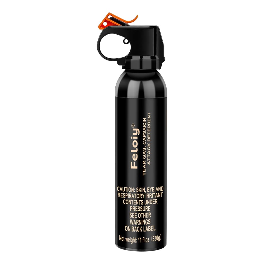 FELOIY Pepper Spray with Safety Clip, Easy to Carry, Convenient to use, Suitable for Outdoor Camping and Hiking Protection (330ml)
