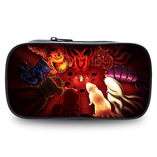 Preisvergleich Produktbild JJZZ Naruto Mäppchen,große Kapazität Federmäppchen Stifthalter Praktische Studenten Schreibwaren Reißverschlüssen Langlebig Federmäppchen