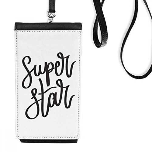 Sacoche smartphone simili cuir noir finitions soignées style super star