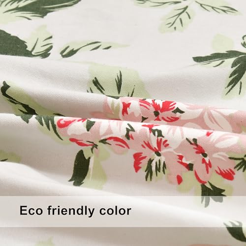 Image of THE LINEN COMPANY Printed Curtains 6.5 Feet Long, Floral Design Window Curtains for Home, 6.5ft Set of 2, Flower Heaven Green