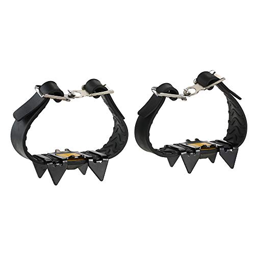 Crampon, Andoer 4 Crampons de dente Escalada de montanha ao ar livre, caminhada, esqui no gelo, neve
