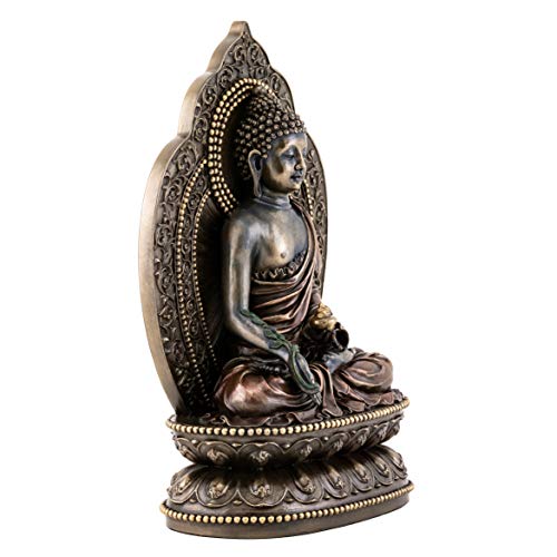 Estatua Medicinal Buda en Bronce - 10.5 pulgadas miniatura 4