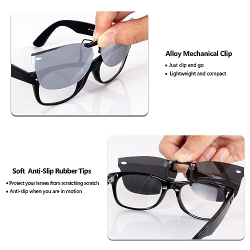 Polarized CLIP-ON Sunglasses for Ray-Ban New Wayfarer RB5184 (RX5184)3