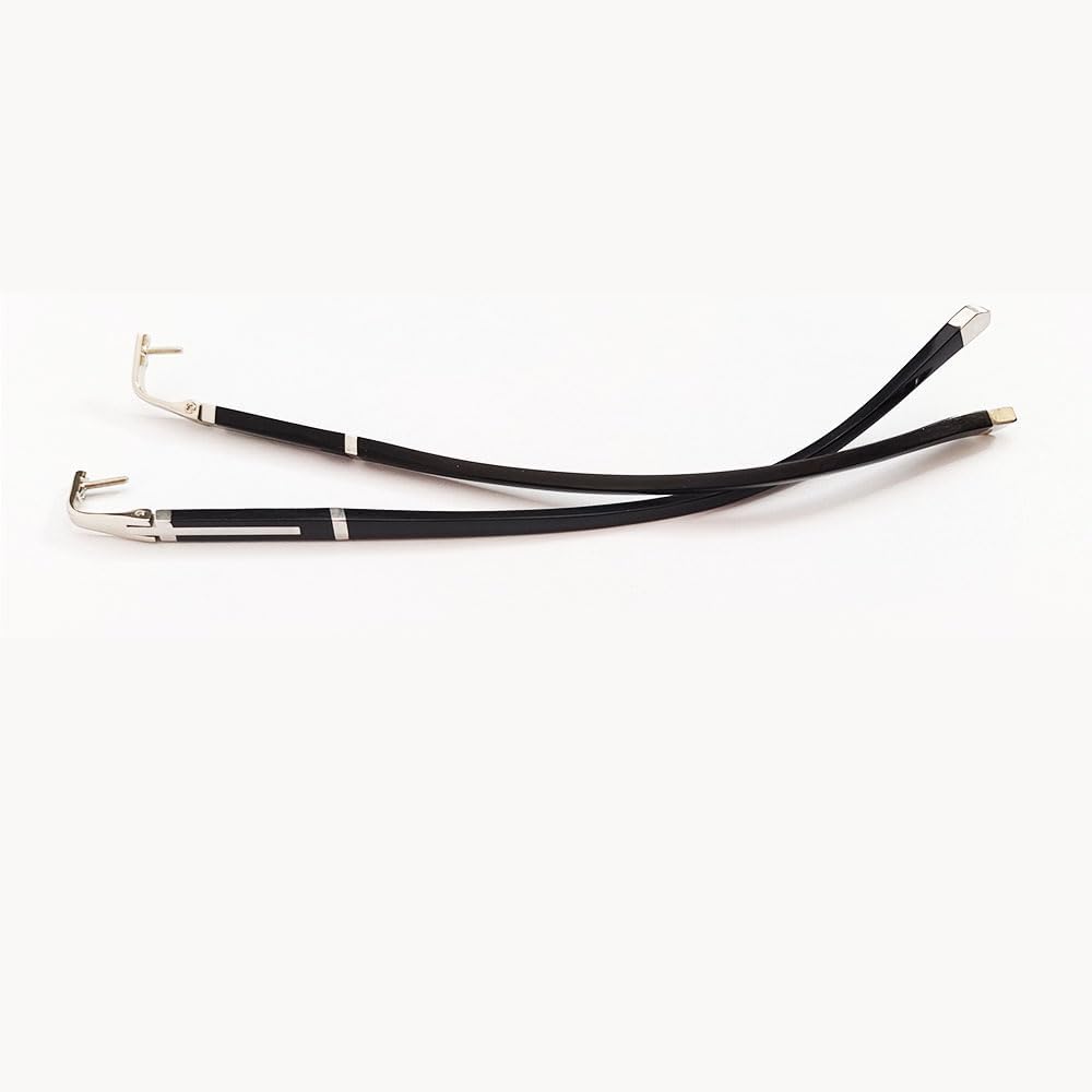 QYAJS 1 Pair Metal Frame Arms Rimless Glasses Legs and Eyeglass Nose Bridge Replacement Temple Eyewear (Single Hole)