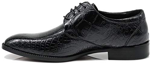 Image of Gator3N Men's Alligator Crocodile Print Oxfords Fashion Lace Up Dress Shoes