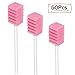 (50 Pack) Disposable Oral Swabs, Sterile Dental Sponge Swabsticks Unflavored for Mouth or Gum Cleaning