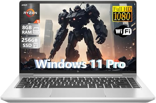 HP EliteBook 645 G9 Business Ordinateur Portable, 14 Pouces FHD (1920x1080) Ordinateur Portable, AMD Ryzen 5 Pro 5675U, RAM 8 Go, SSD 256 Go, Clavier US...