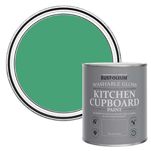 Rust-Oleum Green Kitchen Cupboard Paint in Gloss Finish - Emerald 750ml