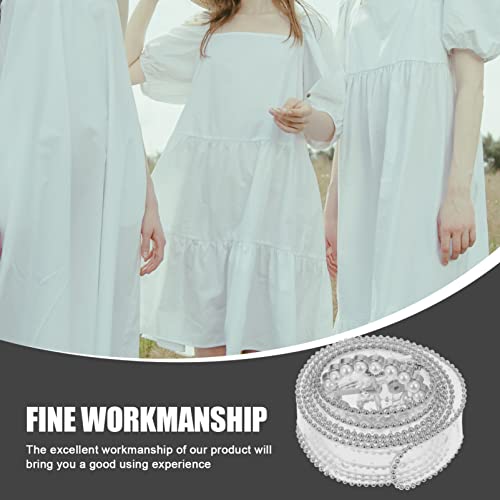 Clear Belt Clear Waist Belt Pearl Belt Transparent Belts Buckle for Women Girls Dress Coat Jeans Pants Silver Waist Belt4