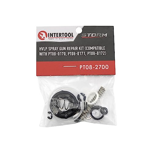 Image of INTERTOOL Touch Up HVLP Black M-Diamond Spray Gun Repair and Spare Parts Kit Storm (Compatible with PT08-0170, PT08-0171, PT08-0172) PT08-2700