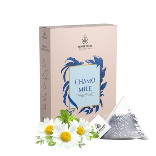 Image of Nature's Park Mint Leaves, Rose Petals and Chamomile Herbal Infusion (Pyramid Infusion TeaBags-5) Pack of 3