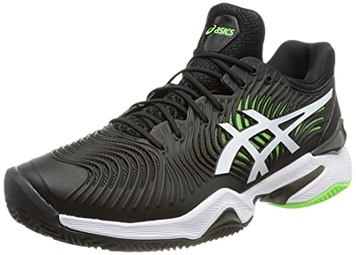 Asics Court FF 2 Clay, Scarpe da Tennis Uomo, Black/Green Gecko, 45 EU