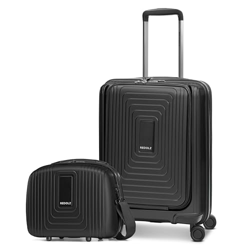 REDOLZ Hartschalen Koffer-Set 2-teilig Laptopfach Beauty Case