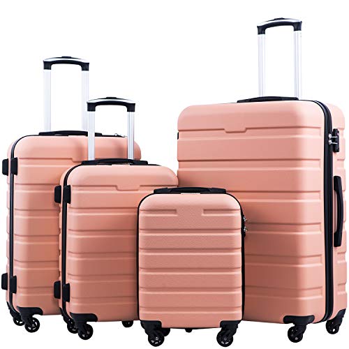 Photo 1 of COOLIFE Luggage 3 Piece Set Suitcase Spinner Hardshell Lightweight TSA Lock 4 Piece Set