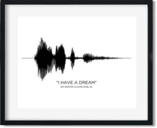 Martin Luther King I Have A Dream Soundwave Art | Printed on Archival Paper | Unframed