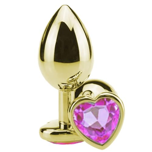 PLUG METAL DOURADO PEDRA CORAÇÃO – PEQUENO (PEQUENO)