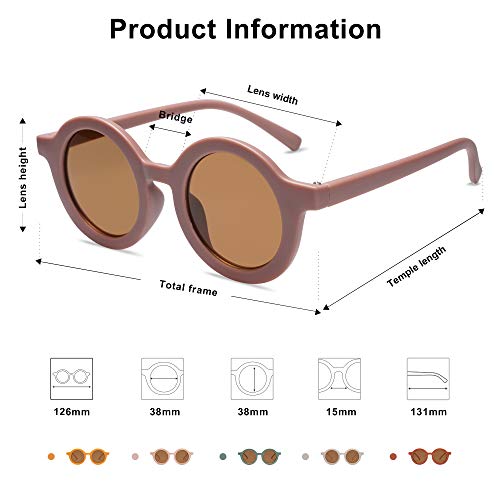 Image of SOJOS Cute Round Polarized Sunglasses for Kids Girls Boys UV400 Protection De Sol Gafas Beach Holiday