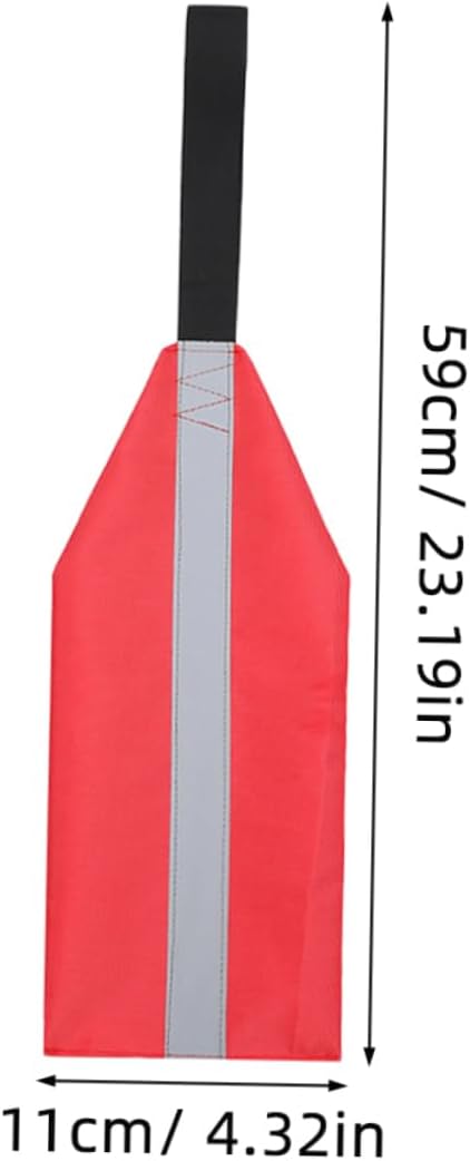 Toyvian 2Pcs Reflective Safety Flags for Kayak Canoe Truck Red Warning Flag Set for Towing Waterproof Sturdy for Outdoor Travel
