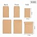 200 Pack Self-Adhesive Small Parts Packets Envelopes Kraft Self Sealing Seed Envelopes Coin Stamps Storage for Home, Garden, Wedding or Office, 2 Size(2.25