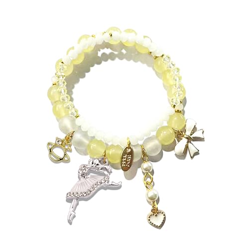 Image of Ballerina Bracelet Dance Recital Bracelet Ballerina Blue Bracelet Cute Ballerina Dance Beaded Bracelet Ballerina Friendship Bracelets Ballerina Party Jewellery