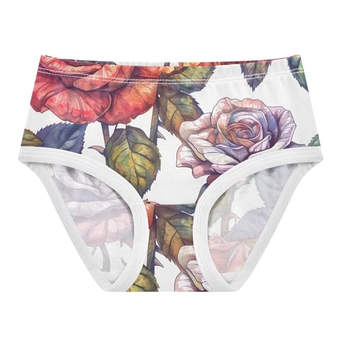 Cotton Girls Underwear Toddlers Roses Crayons Floral Cute Panties Girl Aesthetic Undies Kids Briefs 2t