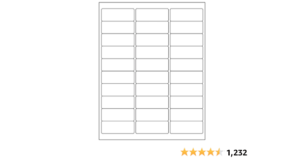 SJPACK 30-up Labels 3000 Stickers 100 Sheets 2.625 x 1 FBA Address Labels  White Mailing Labels For Laser and Injet Printers