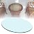 WORDFUN Sturdy Tempered Glass Table Top, Premium Round Circular Plate Glass, Large Clear Glass Top, Flat Polished Edge, Kitchen Dining Table Cover Protector, High Load Capacity