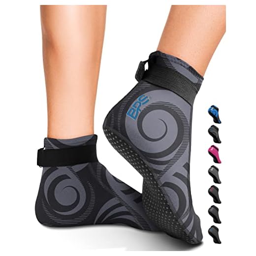 BPS New Neoprene Socks (Black Patterned/Snorkel Blue, M)
