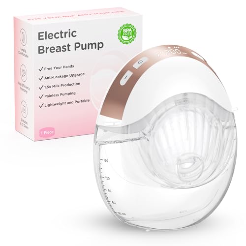 Haokoo Sacaleches Electricos Manos Libres - Extractor de Leche Materna Portatil Doble para mamá, Sin BPA, Sin Fugas, 3 Modos y 12 Niveles para Viajes Oficina Inicio