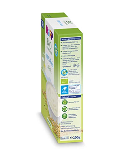 Bouillie de céréales bio Hipp 100% riz, sans gluten, à partir du 4ème mois, 200g