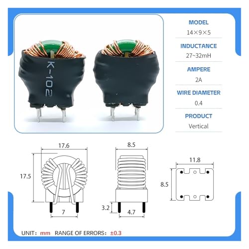 Inductor toroidal contra interferencias electromagnéticas filtro de ferrita Mn-Zn 14x9x5 2