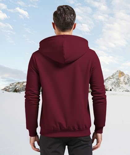Mens Fleece Hoodies Zip Up Warm Thick Winter Jacket - image 3