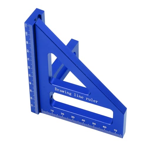 Regla de Ángulo 3D de Aleación de Aluminio Azul miniatura 3