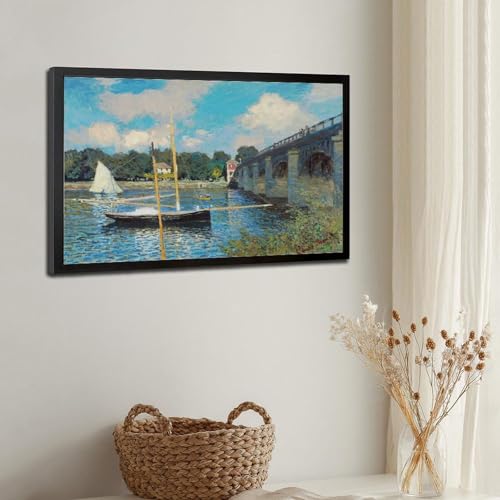 Monet Le pont d'Argenteuil impression toile cadre deco murale - 3