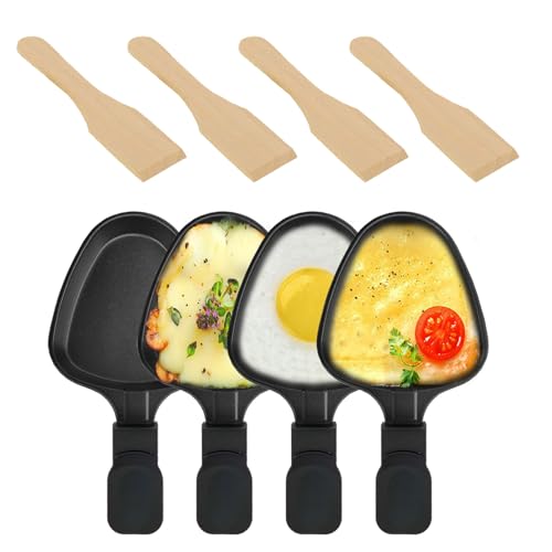 Kosmosta Antihaftbeschichtete Mini-Grill-Käsepfanne Schmelzzubehör für Raclettes Ersatzbleche...