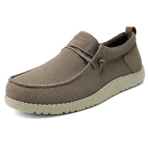 Image of Mens Wide Shoes Casual Slip On Shoes for Men - Men Loafers Wide Comfortable Boat Shoes with Arch Support
