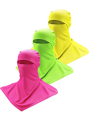 Image of SATINIOR 3 Piece Balaclava Face Cover Sun Protection Neck Cover Summer Balaclava for Men Women Outdoor Sports UV Protector