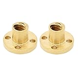ReliaBot 2PCs Tr8x8 Lead Screw Brass Nut (Acme Thread, 2mm Pitch, 4 Start, 8mm Lead) for Diameter 8mm T8 Lead Screw of 3D Printer Z Axis