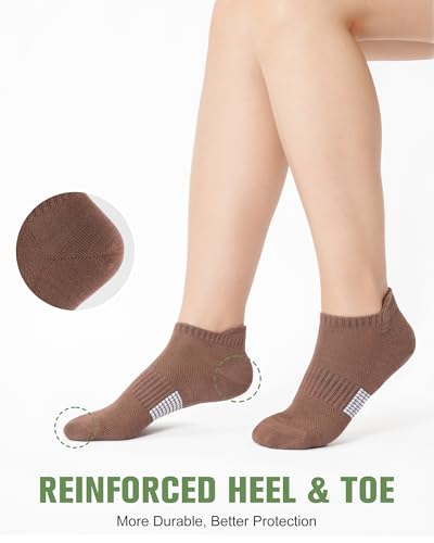 Image of Niorasen Ankle Socks for Women, 6 Pairs Breathable Bamboo Viscose Low Cut Thin Socks,Moisture Wicking Casual Sports Running