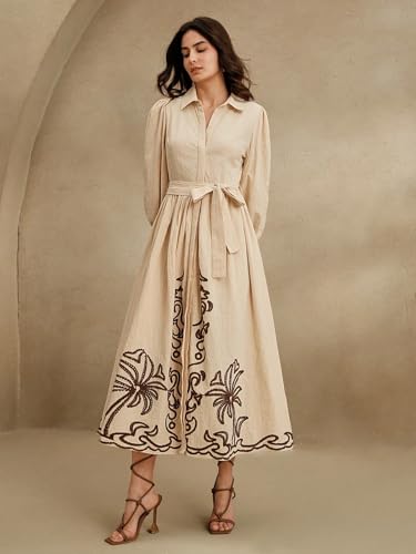 Image of SMOWKLY Cotton Blend Women's Casual Dress Mid-Length Maxi Dress for Woman ||Stylish Frocks for Women ||One Piece Dress for Women || Long Midi Dress for Woman || Party & Beach Wear