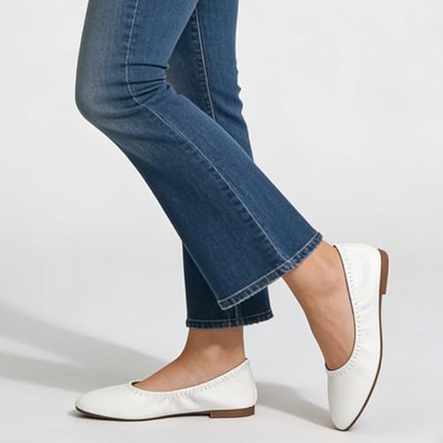 Image of LM Women's Ballet Flats Round Toe Slip On Flats Shoes Casual Dress Shoes Foldable Portable Travel Ballet Flat